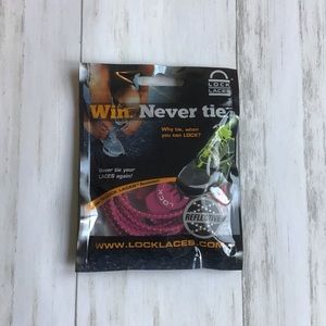 Vivid Pink Reflective Lock Laces